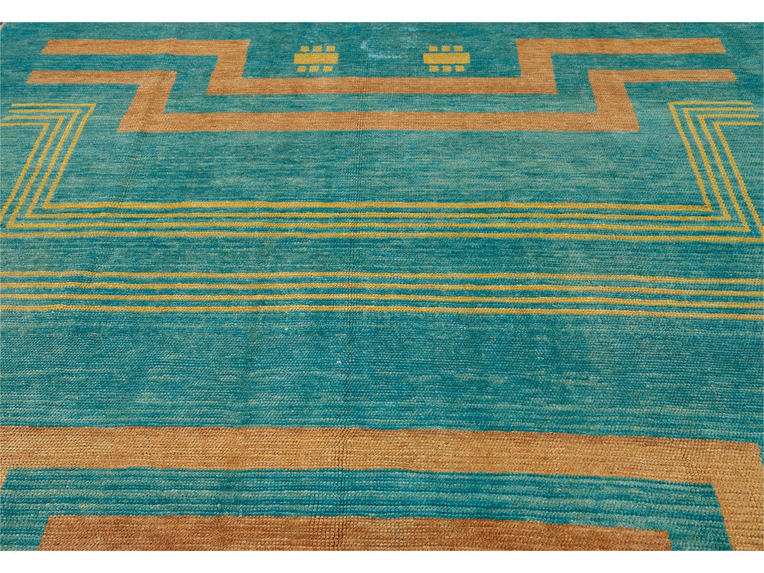 Modern Deco Style Wool Rug 7 X 7