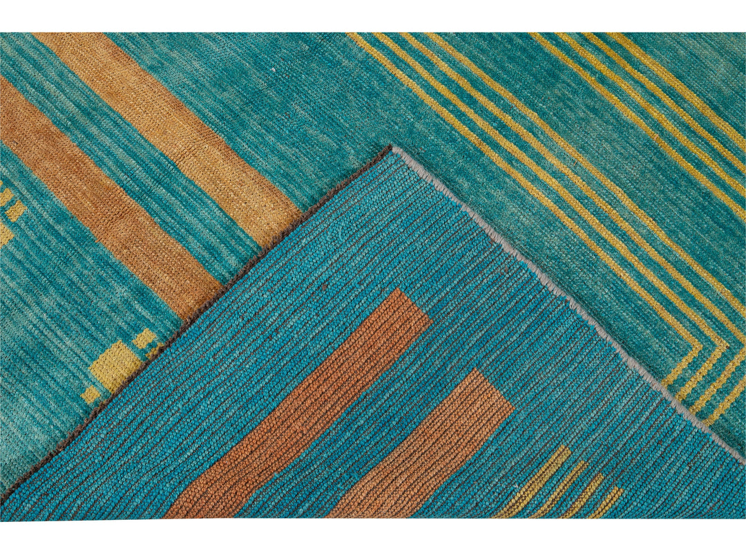 Modern Deco Style Wool Rug 7 X 7