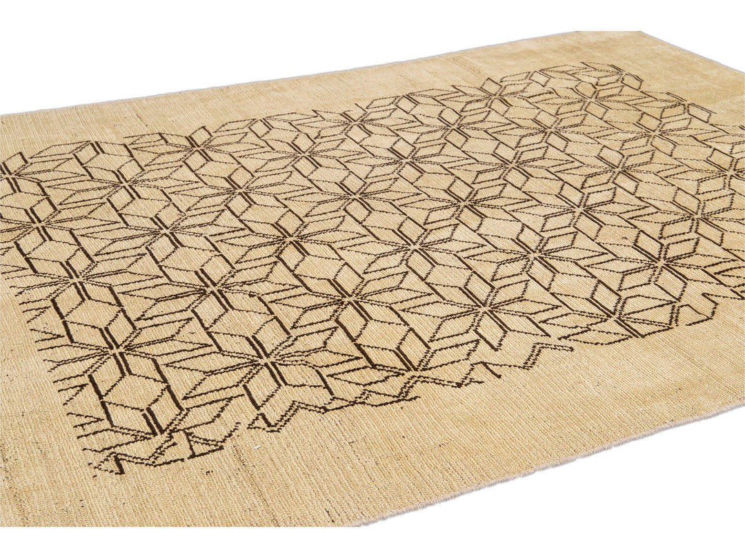 Modern Deco Style Wool Rug 7 X 9