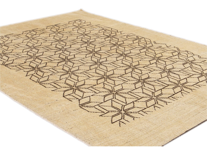 Modern Deco Style Wool Rug 7 X 9