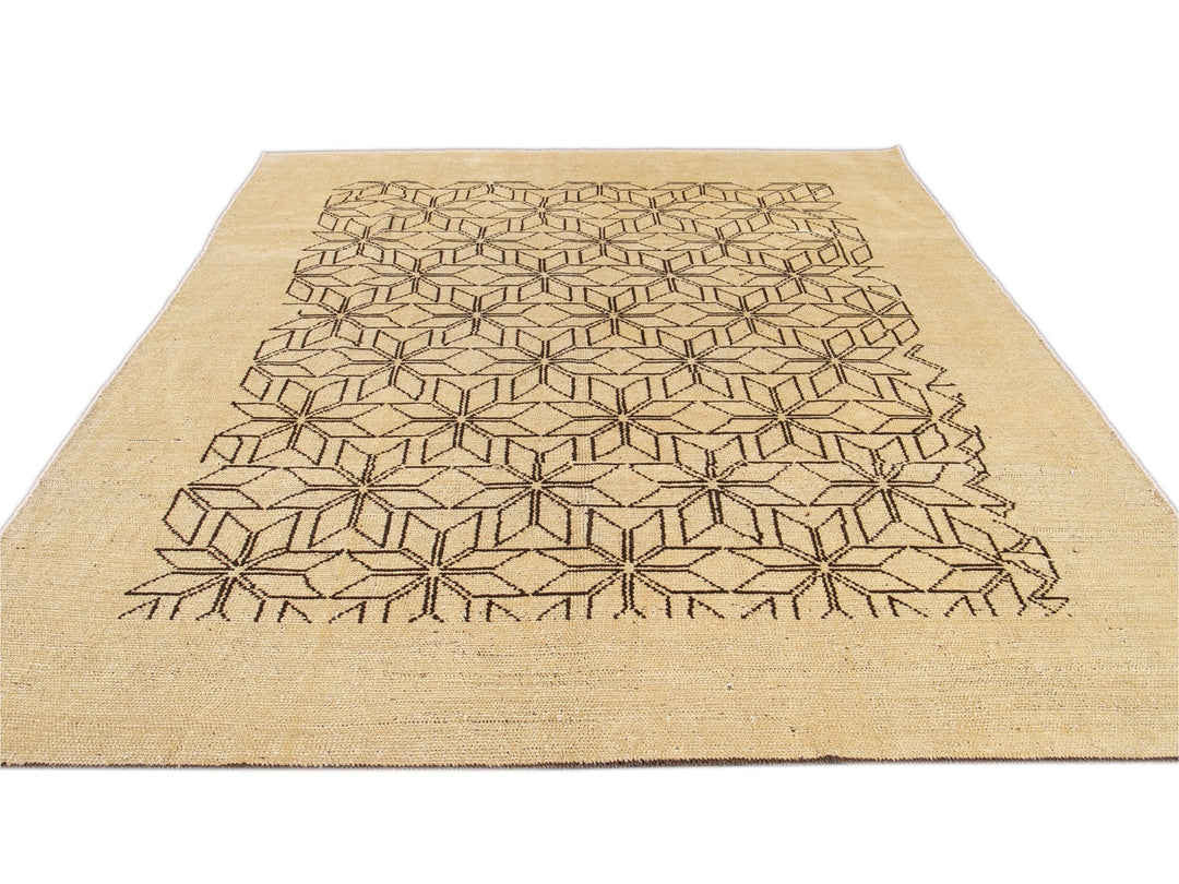 Modern Deco Style Wool Rug 7 X 9