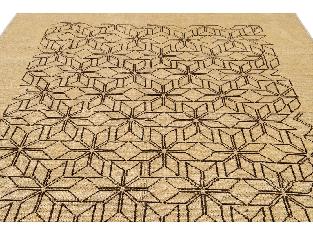 Modern Deco Style Wool Rug 7 X 9