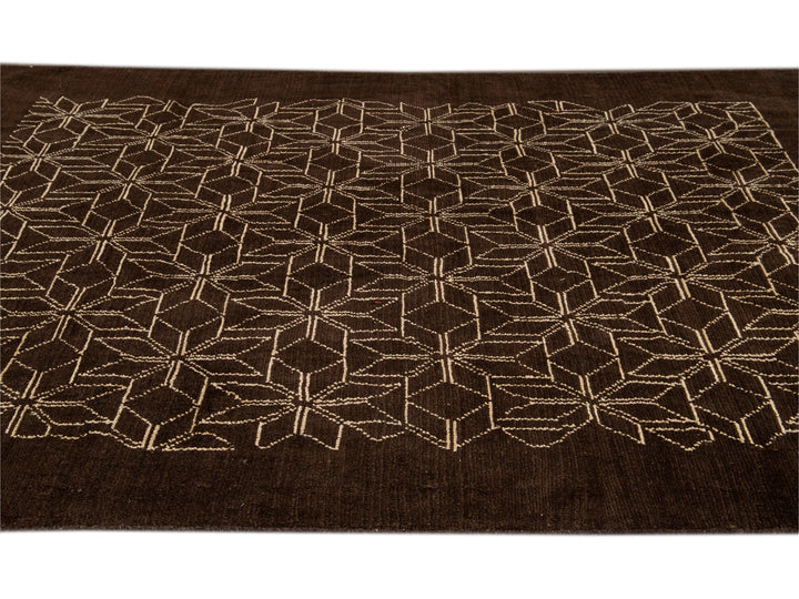 Modern Deco Style Wool Rug 7 X 10