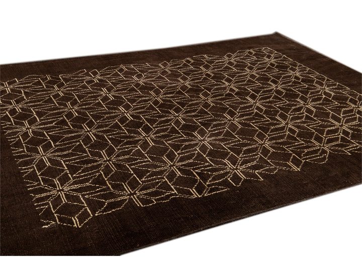 Modern Deco Style Wool Rug 7 X 10
