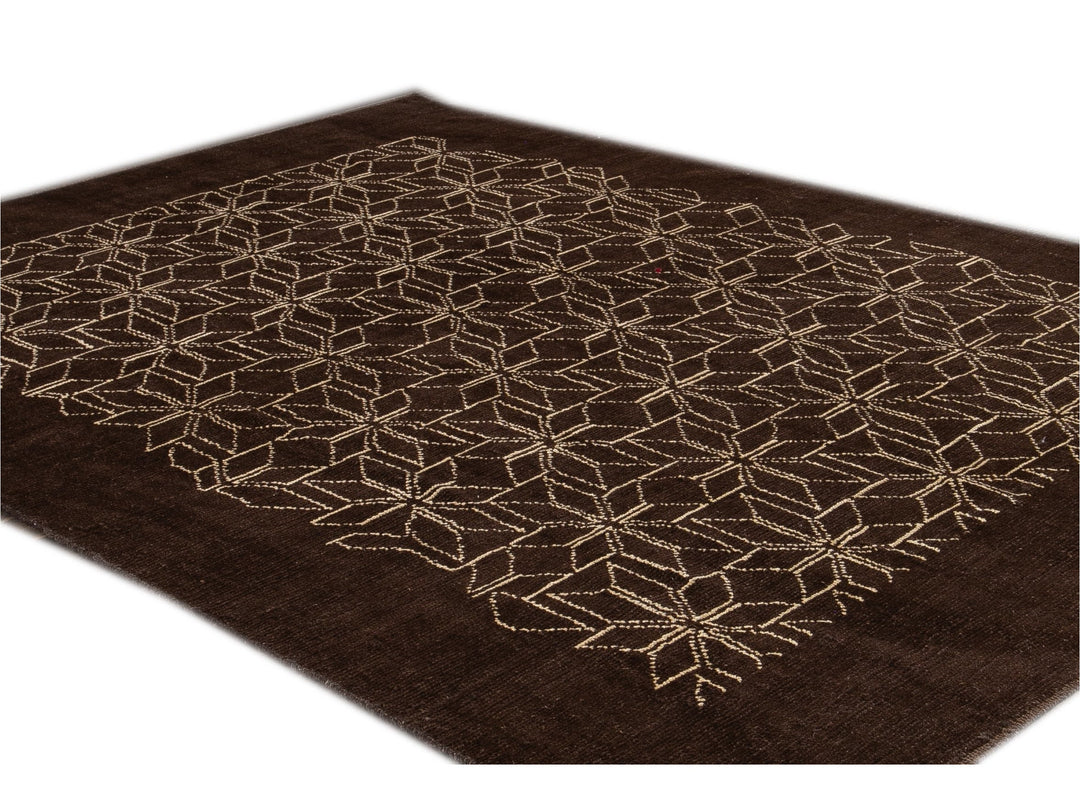 Modern Deco Style Wool Rug 7 X 10