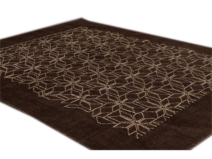 Modern Deco Style Wool Rug 7 X 10