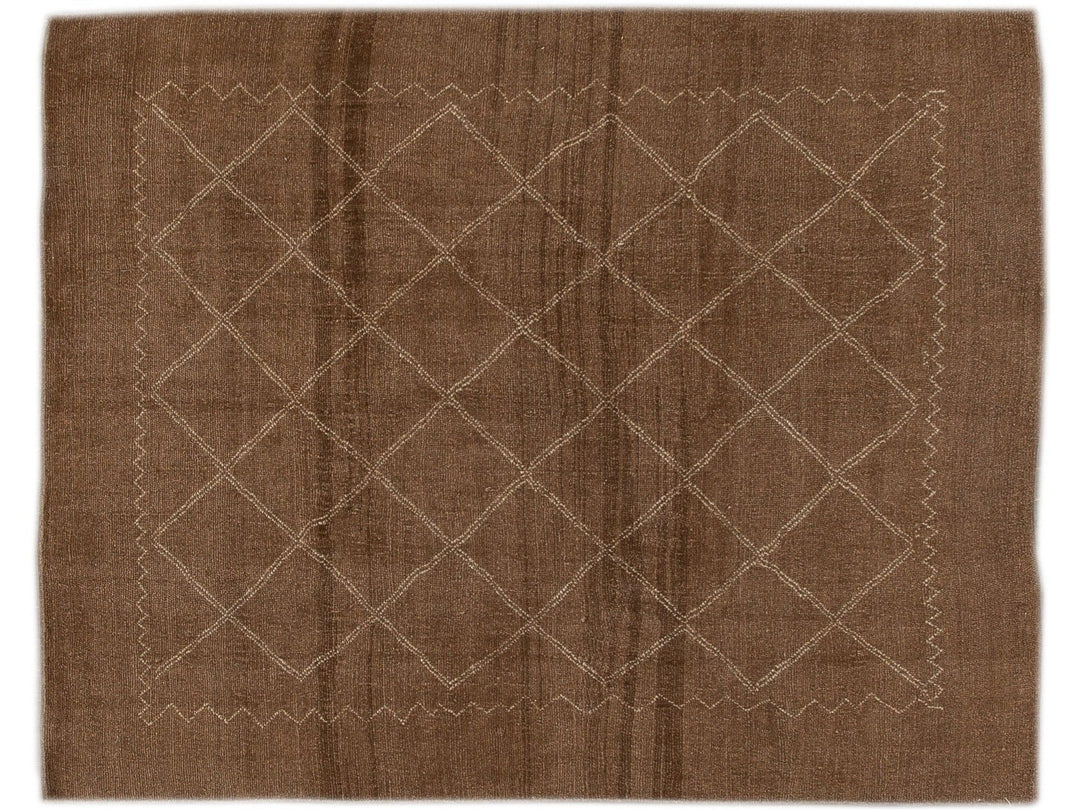 Modern Moroccan Wool Rug 7 X 9