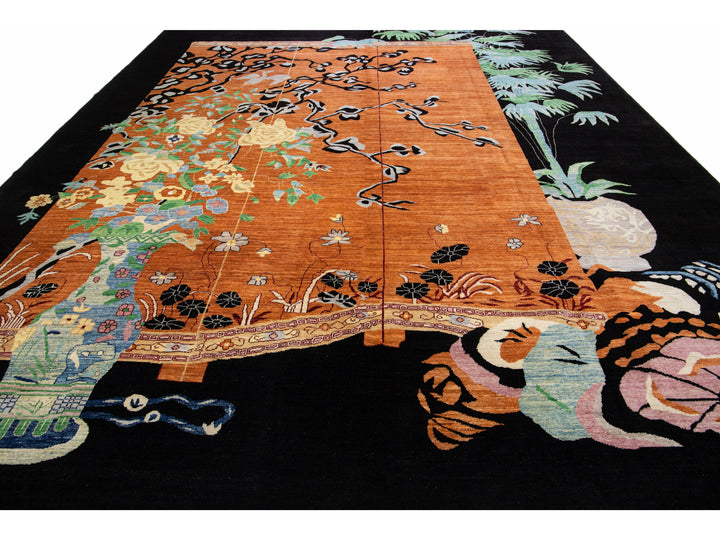 Modern Art Deco Chinese Rug 14 X 19