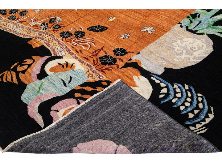 Modern Art Deco Chinese Rug 14 X 19