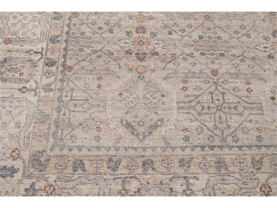 Modern Indian Artisan Wool Rug 12 X 14