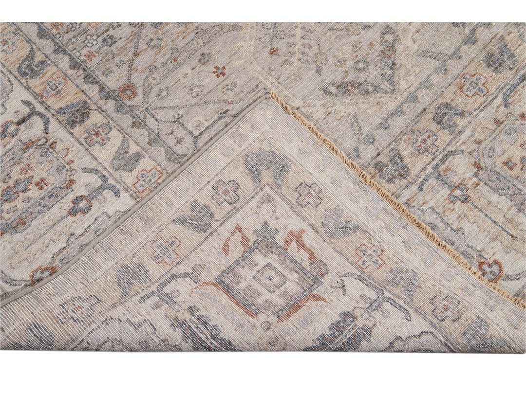 Modern Indian Artisan Wool Rug 12 X 14