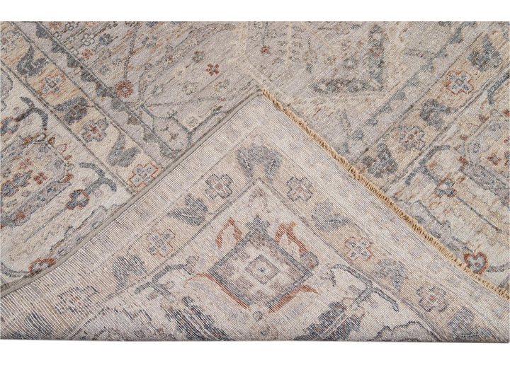 Modern Indian Artisan Wool Rug 12 X 14