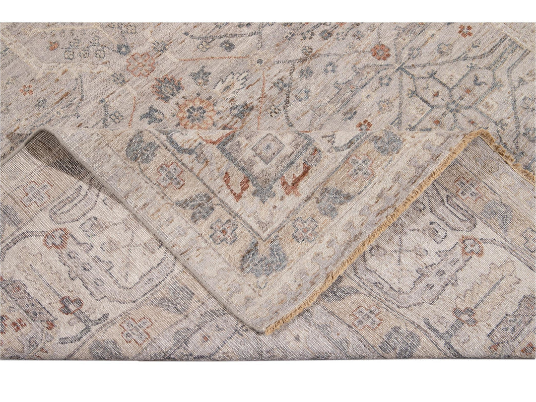 Modern Indian Artisan Wool Rug 12 X 14