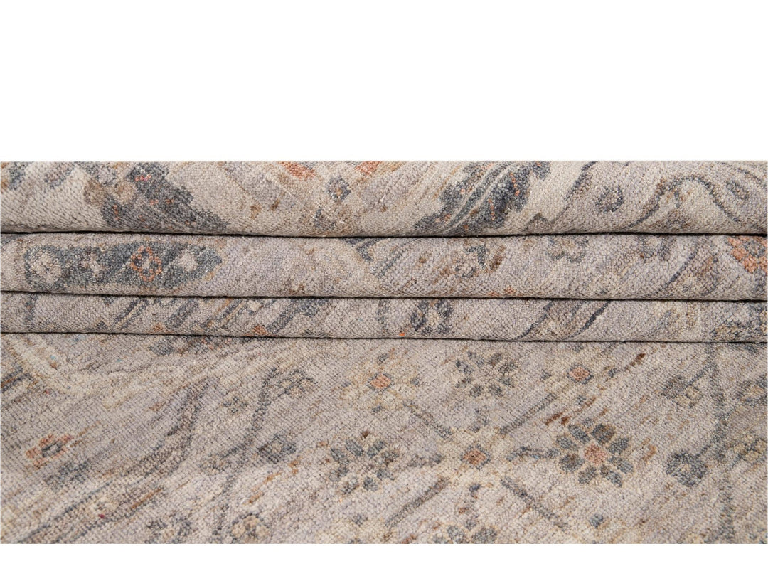 Modern Indian Artisan Wool Rug 12 X 14