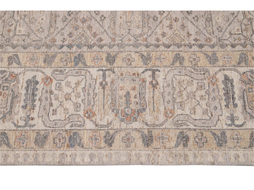 Modern Indian Artisan Wool Rug 12 X 14