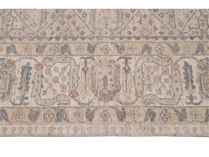 Modern Indian Artisan Wool Rug 12 X 14