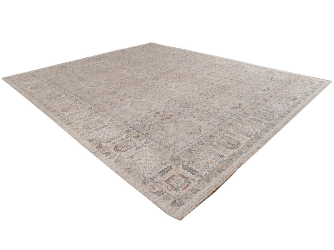 Modern Indian Artisan Wool Rug 12 X 14