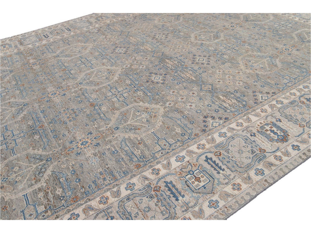 Modern Indian Artisan Wool Rug12 X 16