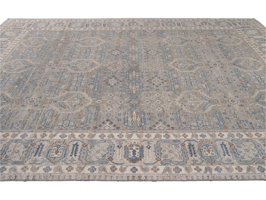 Modern Indian Artisan Wool Rug12 X 16