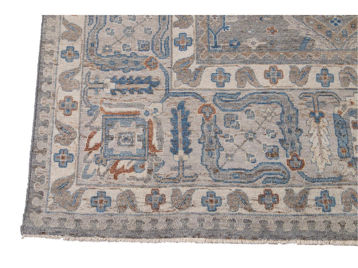 Modern Indian Artisan Wool Rug12 X 16