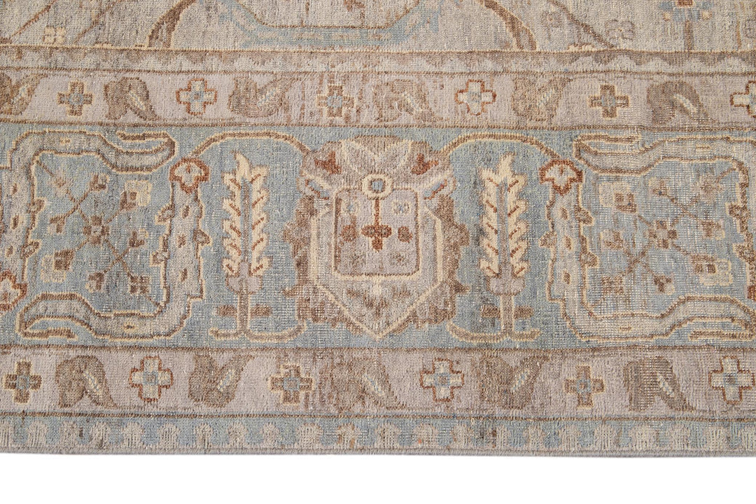 21st Century Contemporary Indian Wool Rug, 10 X 14