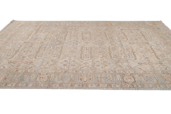 21st Century Contemporary Indian Wool Rug, 10 X 14