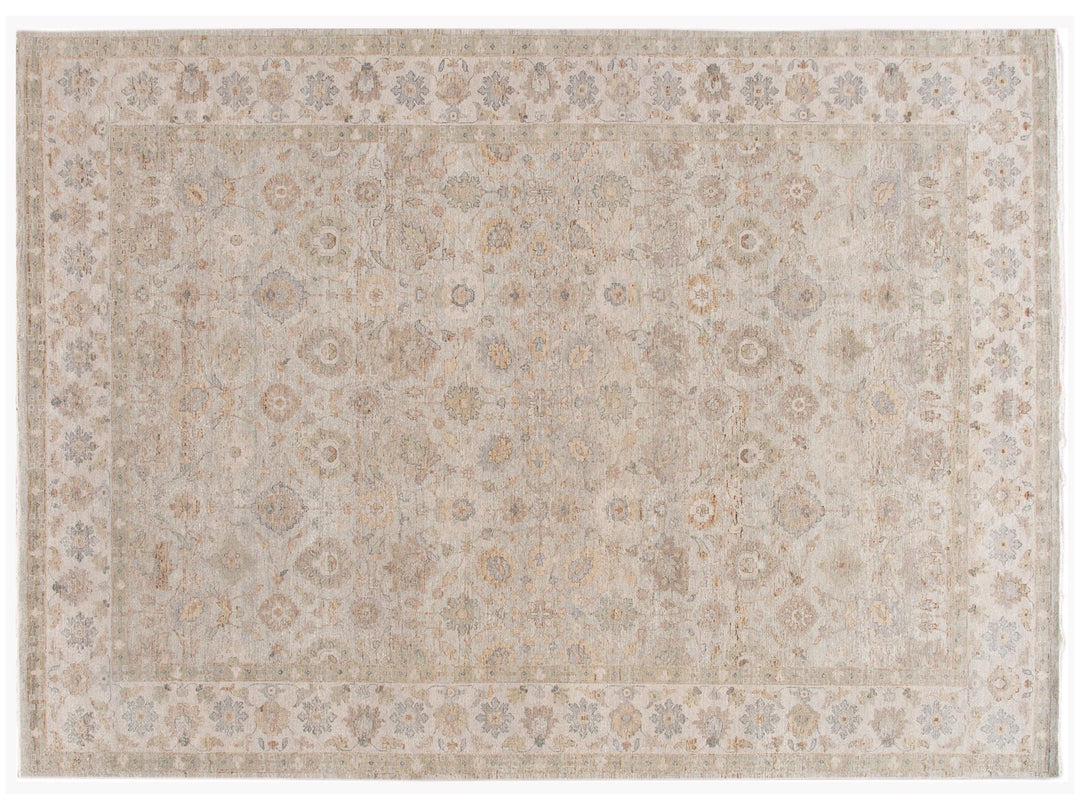 Modern Indian Artisan Wool Rug 10 X 14