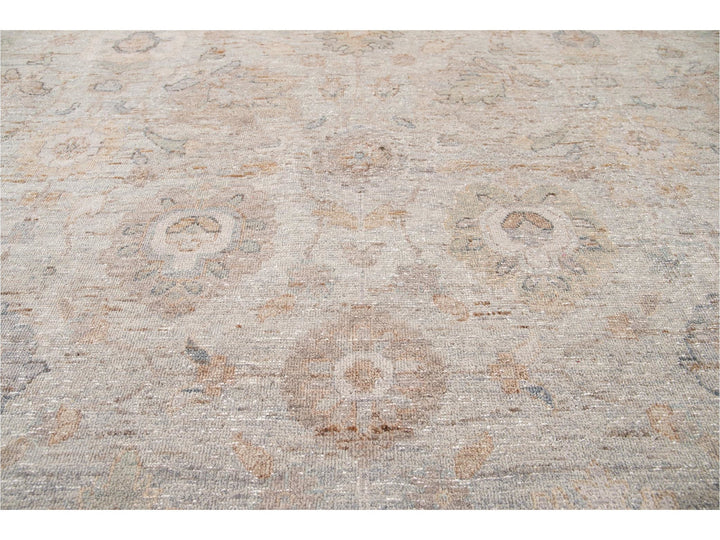 Modern Indian Artisan Wool Rug 10 X 14