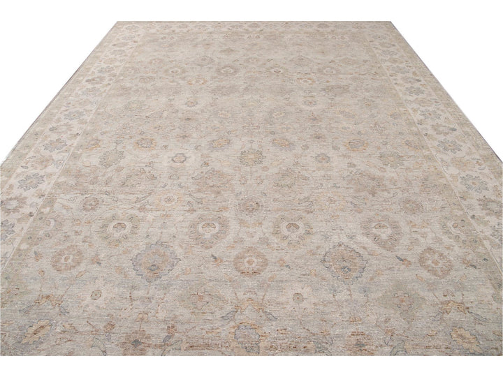 Modern Indian Artisan Wool Rug 10 X 14