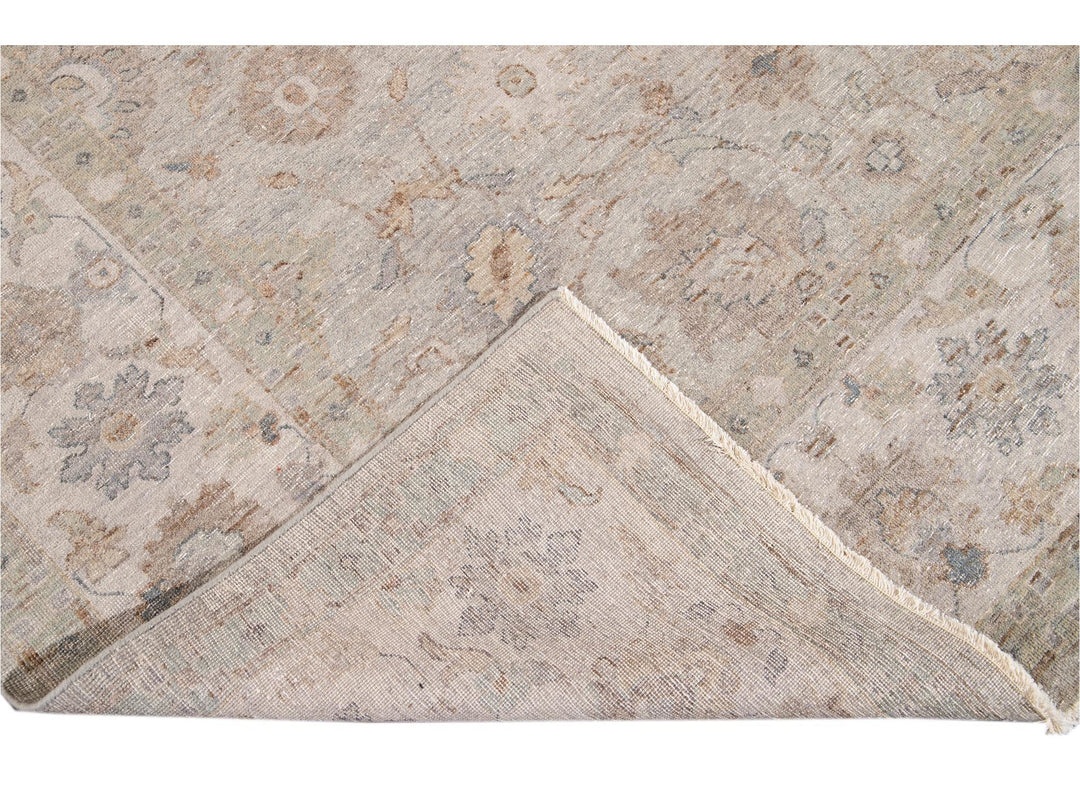 Modern Indian Artisan Wool Rug 10 X 14