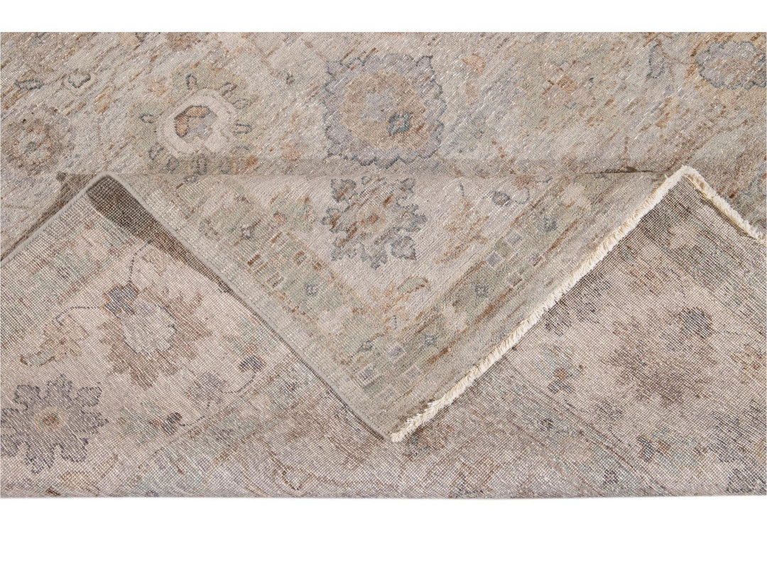 Modern Indian Artisan Wool Rug 10 X 14