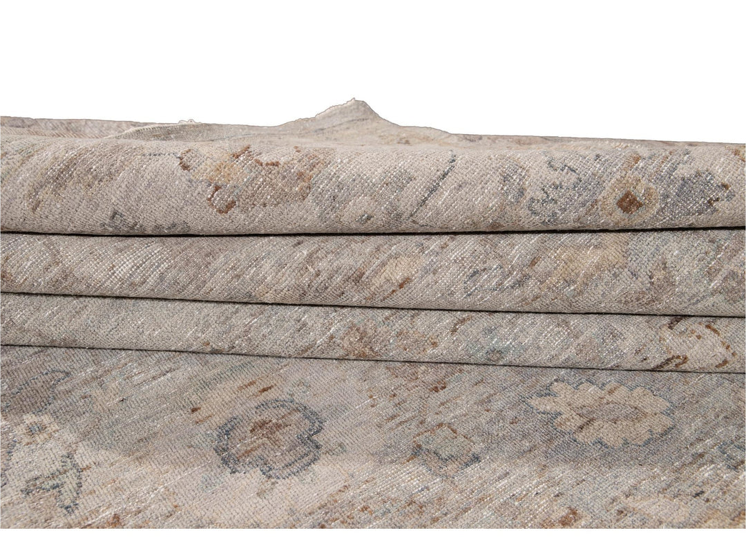 Modern Indian Artisan Wool Rug 10 X 14