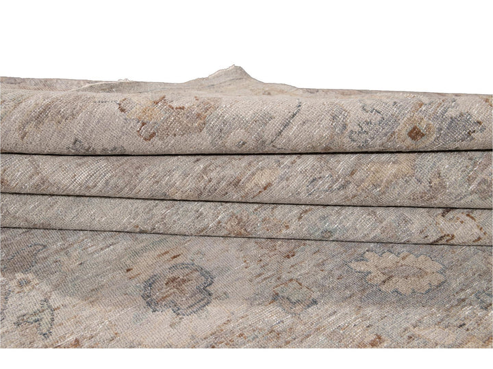 Modern Indian Artisan Wool Rug 10 X 14