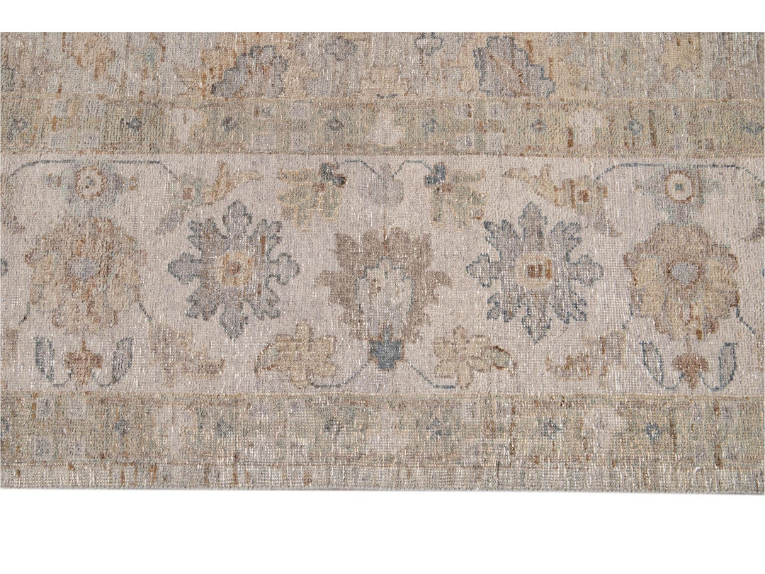 Modern Indian Artisan Wool Rug 10 X 14