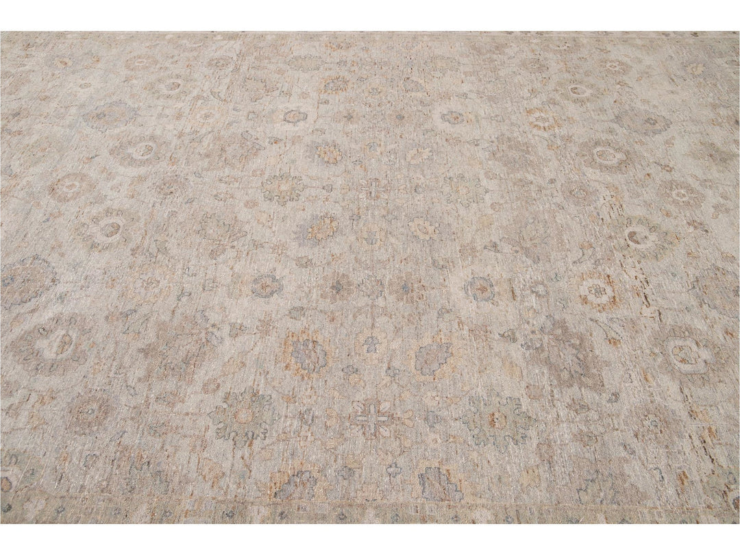 Modern Indian Artisan Wool Rug 10 X 14