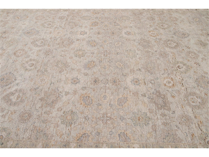 Modern Indian Artisan Wool Rug 10 X 14