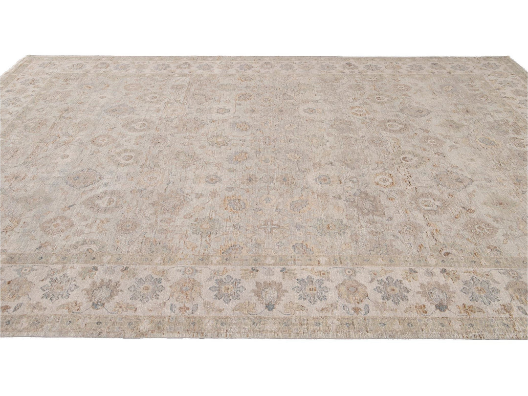 Modern Indian Artisan Wool Rug 10 X 14