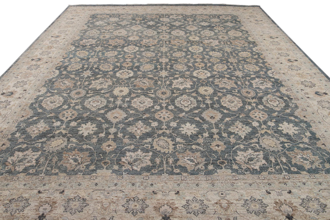21st Century Contemporary Indian Wool Rug, 12 X 15