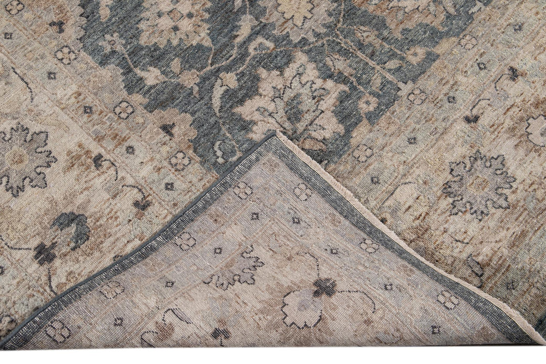 21st Century Contemporary Indian Wool Rug, 12 X 15