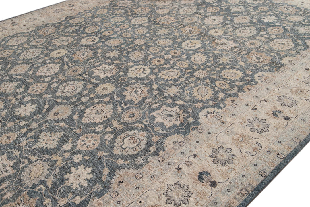 21st Century Contemporary Indian Wool Rug, 12 X 15