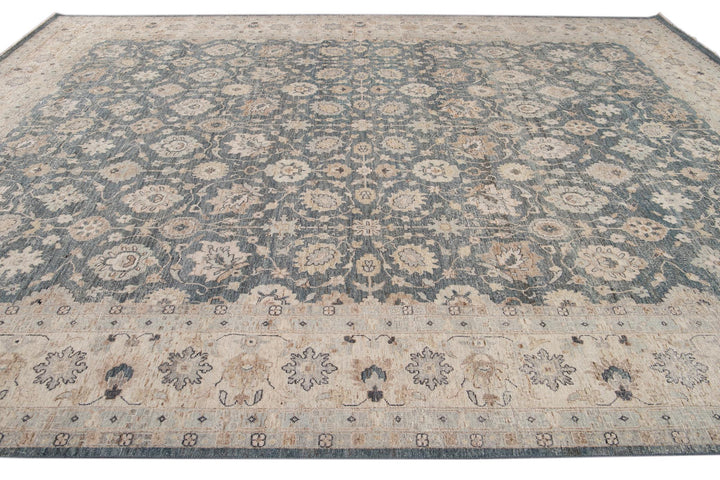 21st Century Contemporary Indian Wool Rug, 12 X 15