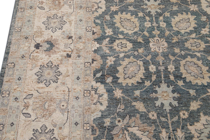 21st Century Contemporary Indian Wool Rug, 12 X 15