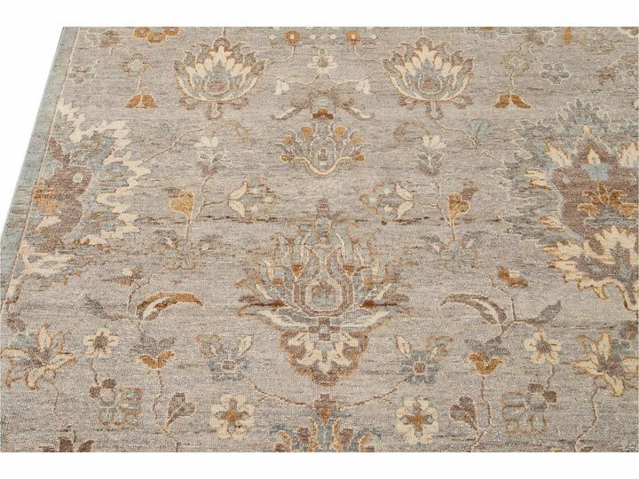 Modern Indian Artisan Wool Rug 12 X 15