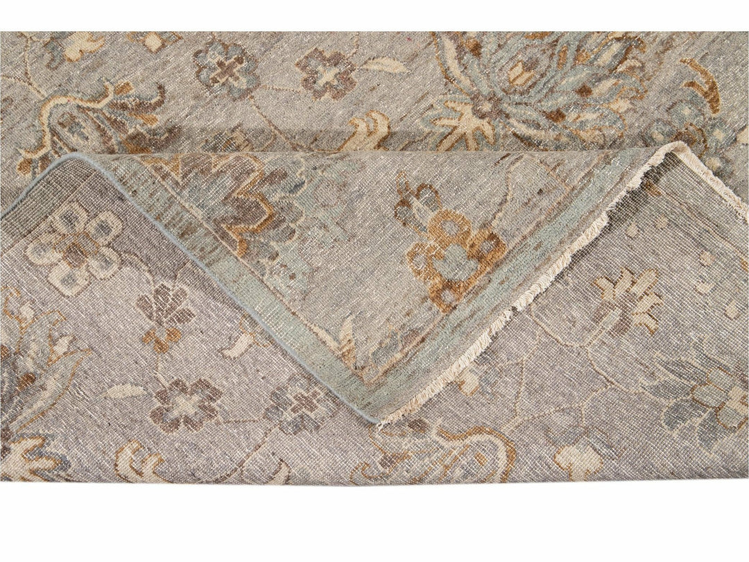 Modern Indian Artisan Wool Rug 12 X 15