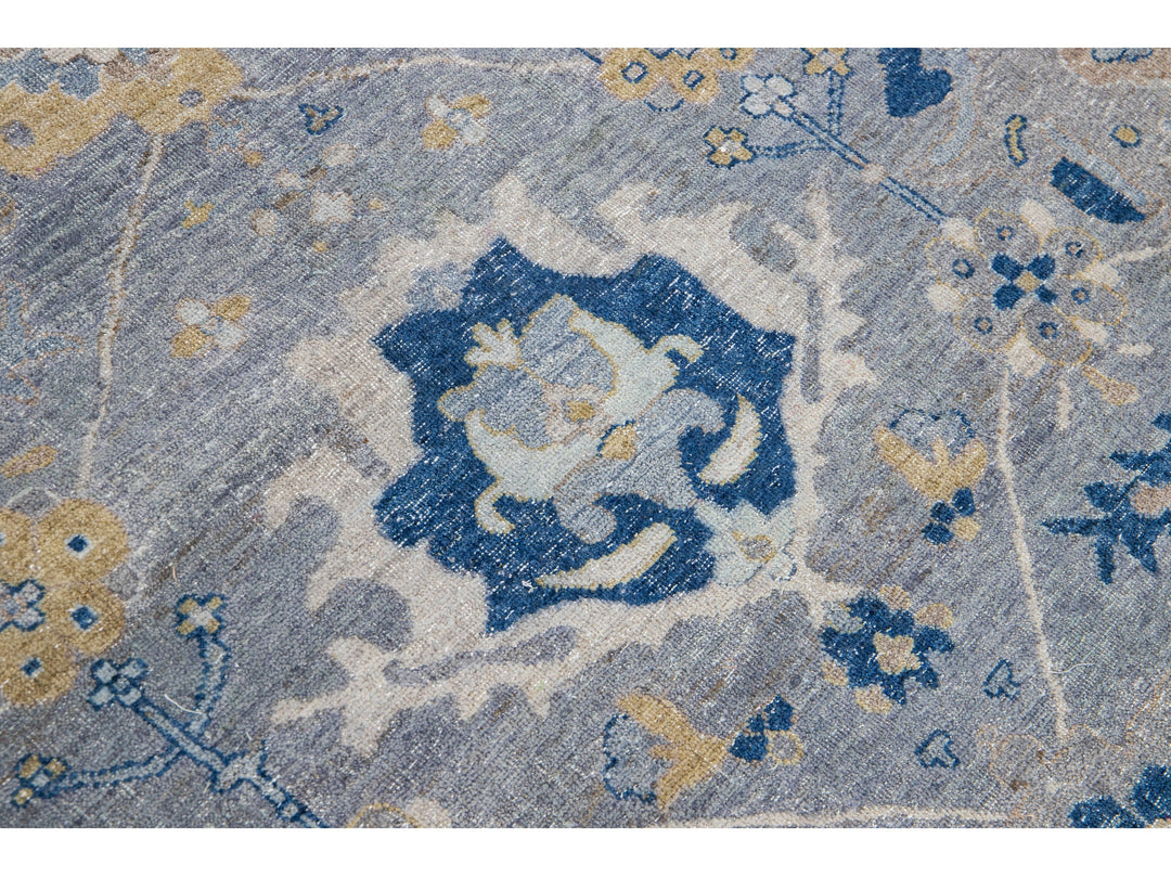 Modern Indian Wool Rug 9 X 12