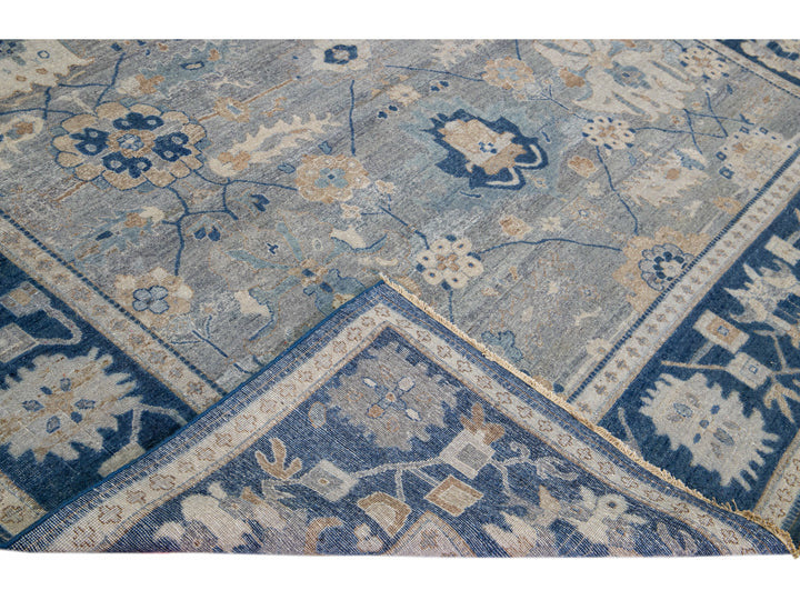 Modern Indian Wool Rug 9 X 12