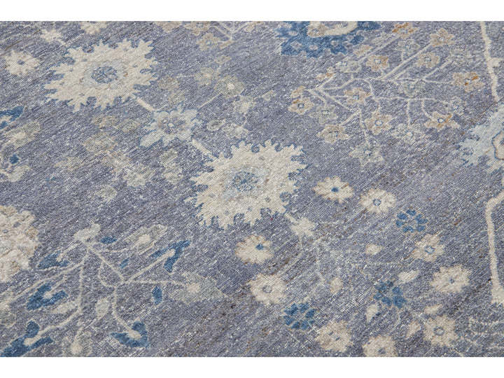Modern Indian Wool Rug 9 X 12