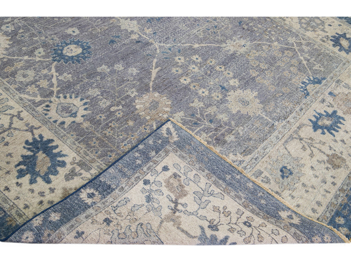 Modern Indian Wool Rug 9 X 12