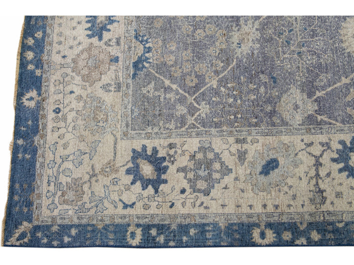 Modern Indian Wool Rug 9 X 12