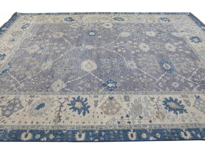 Modern Indian Wool Rug 9 X 12